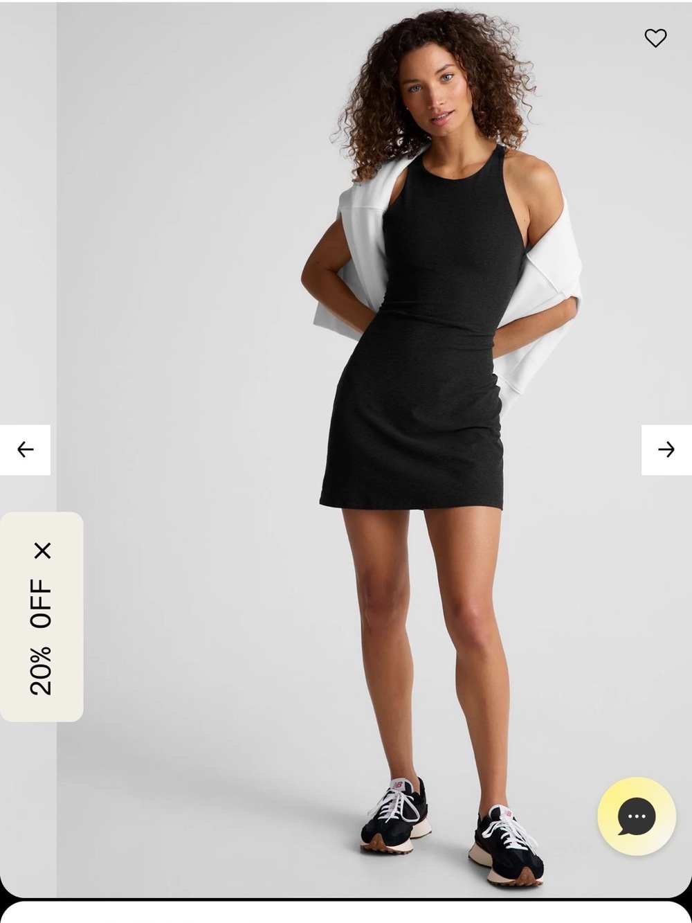 Beyond Yoga space dye Black Sleeveless Mini Dress